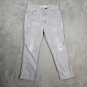 Carhartt Rugged Flex Relaxed Fit Canvas Work Pants Gray 32x30 BN2291-M